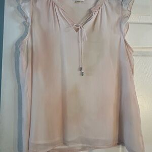 Elegant Pink cano Sleeveless Blouse Size L